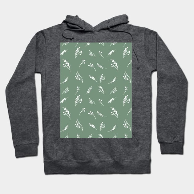 Pattern with herbs and flowers Hoodie by DanielK